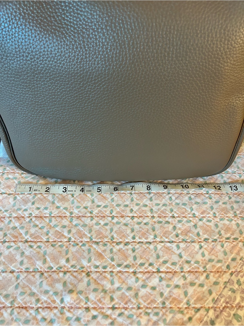 Coach Cary Soft Pebbled Leather Shoulder Bag in Dark Stone NWT, retails $395 - Picture 9 of 15